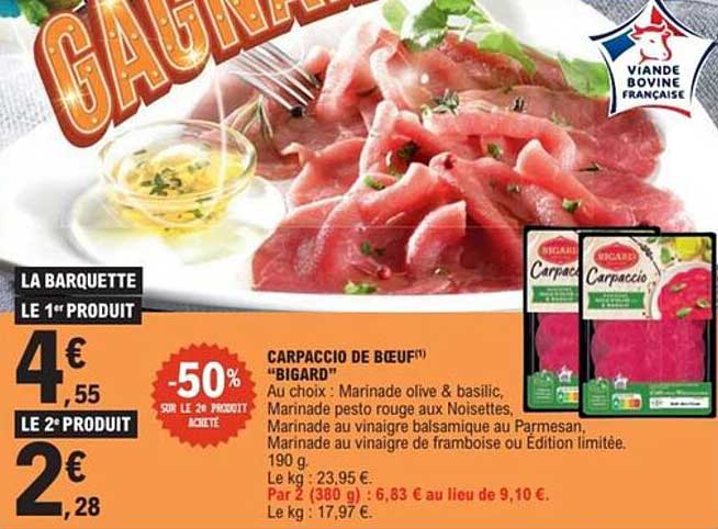 CARPACCIO DE BŒUF "BIGARD"