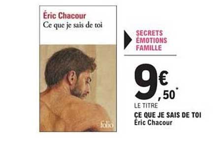 Ce que je sais de toi