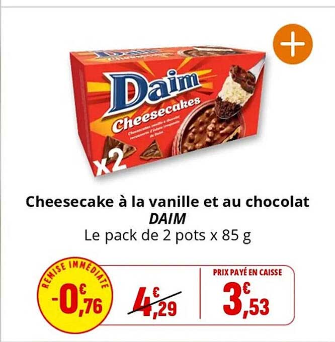 Cheesecake à la vanille et au chocolat DAIM