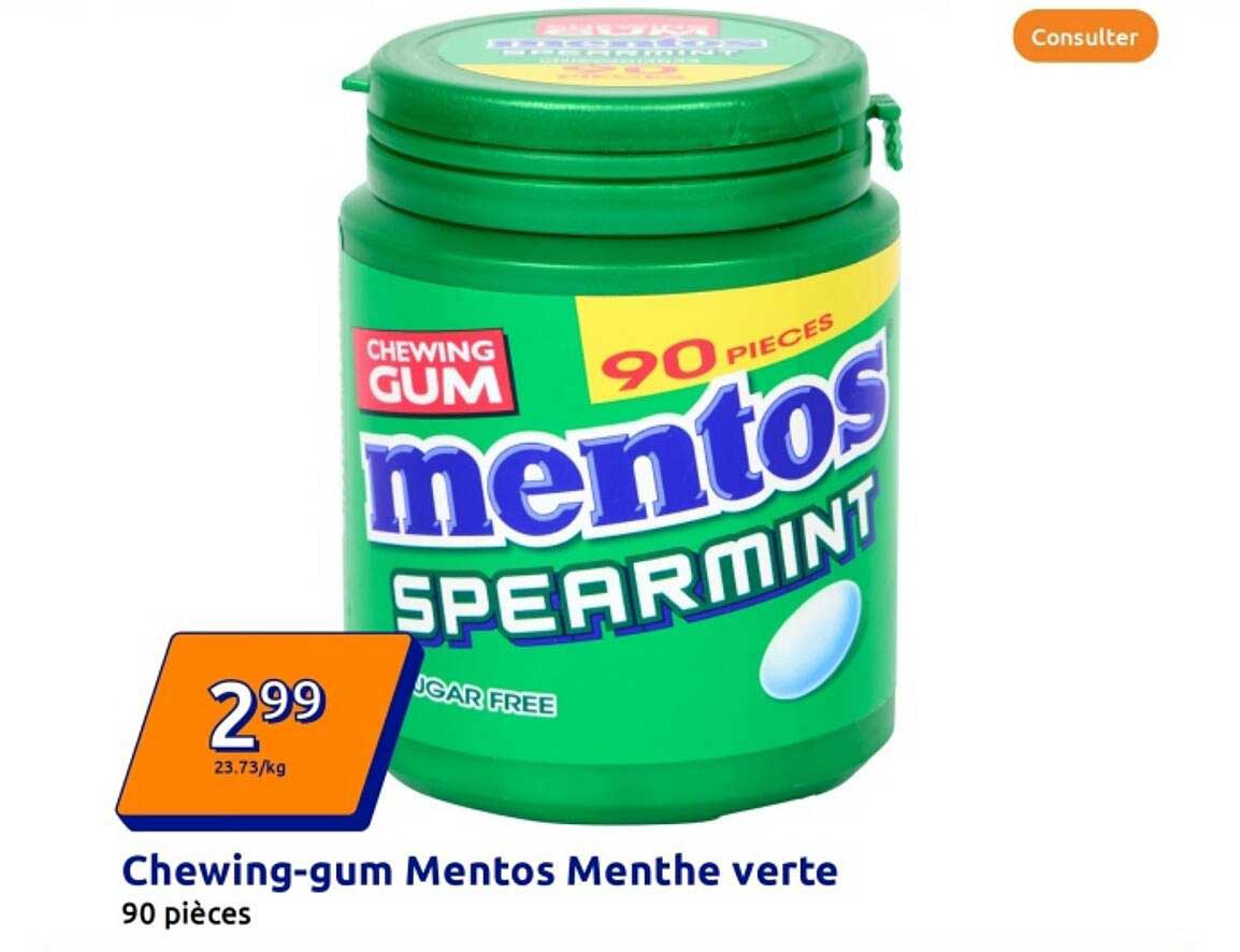 Chewing-gum Mentos Menthe verte