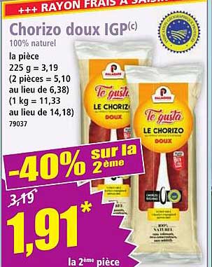 Chorizo doux IGP(c)