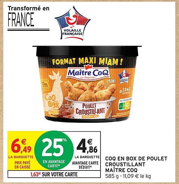 COQ EN BOX DE POULET CROUSTILLANT MAÎTRE COQ
