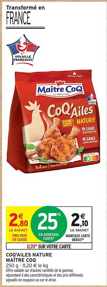 COQ'AILES NATURE MAÎTRE COQ