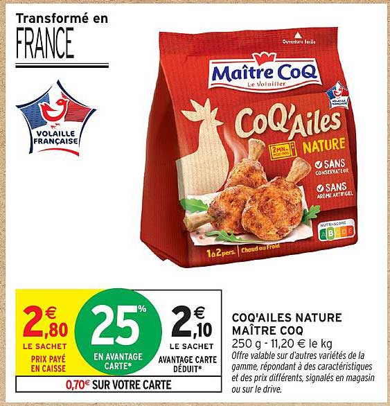 COQ'AILLES NATURE MAÎTRE COQ