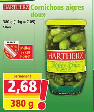 Cornichons aigres doux