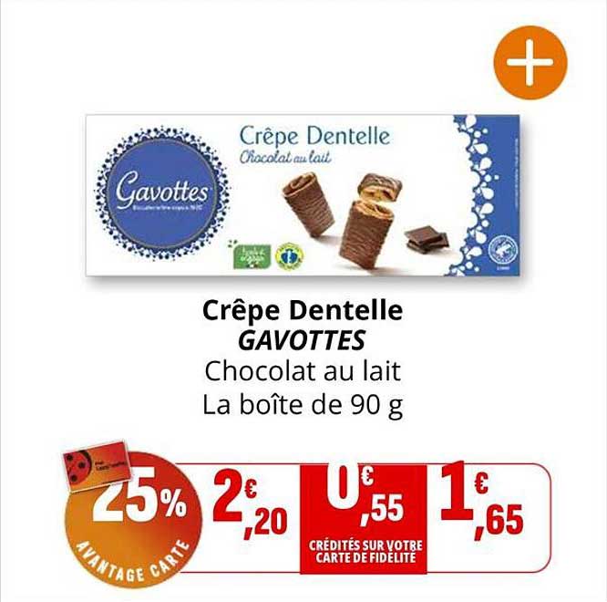 Crêpe Dentelle GAVOTTES Chocolat au lait