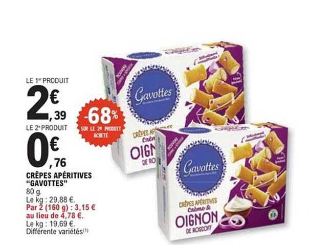 CRÊPES APÉRITIVES "GAVOTTES"