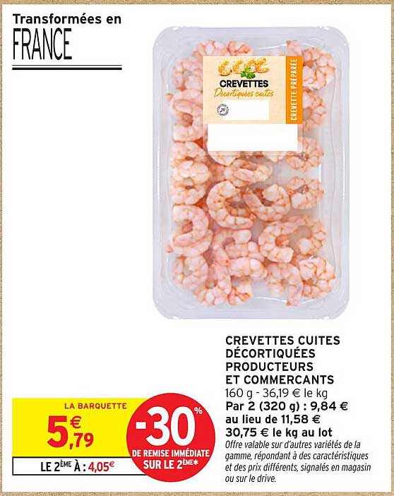 CREVETTES CUITES DÉCORTIQUÉES PRODUCTEURS ET COMMERCANTS