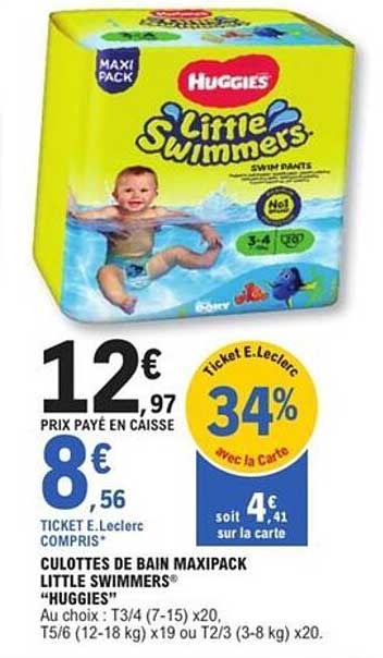 CULOTTES DE BAIN MAXIPACK LITTLE SWIMMERS HUGGIES