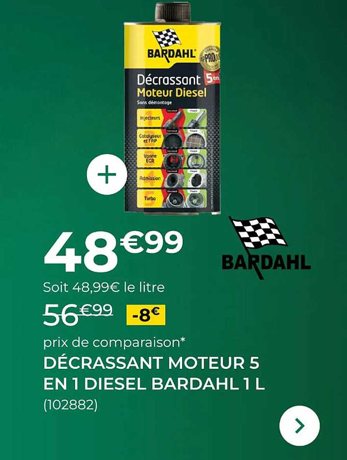 DÉCRASSANT MOTEUR 5 EN 1 DIESEL BARDAHL 1 L
