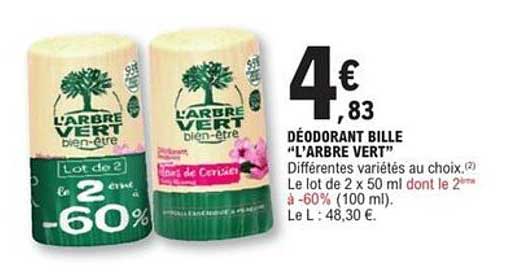 DEODORANT BILLE "L'ARBRE VERT"