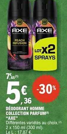 Déodorant Homme Collection Parfum "AXE"