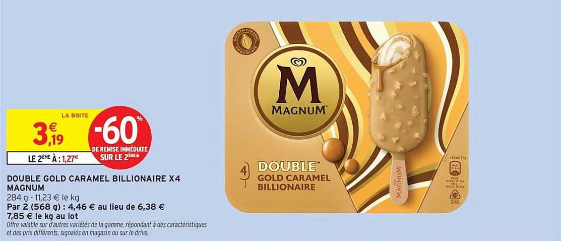 DOUBLE GOLD CARAMEL BILLIONAIRE X4 MAGNUM