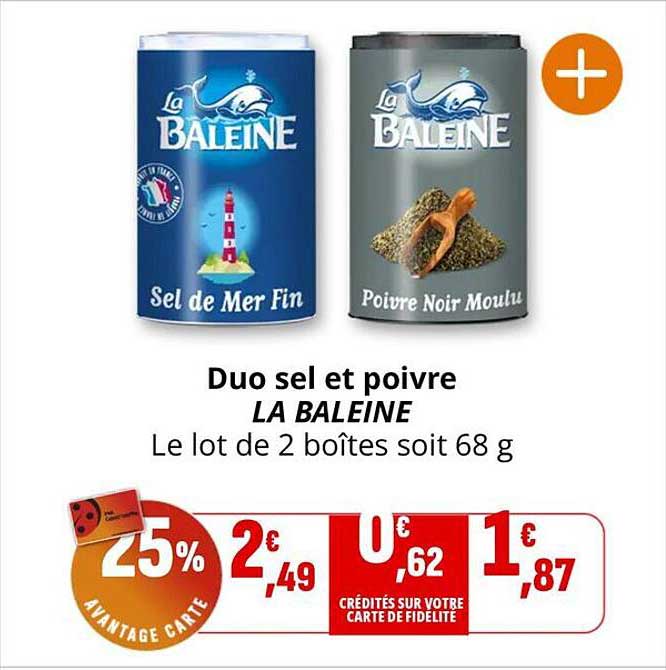 Duo sel et poivre LA BALEINE