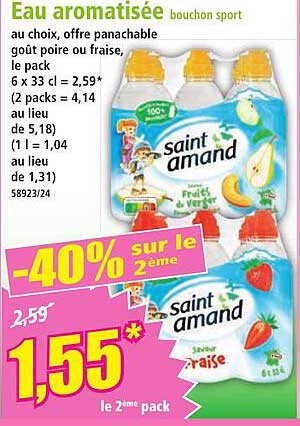 Eau aromatisée bouchon sport
