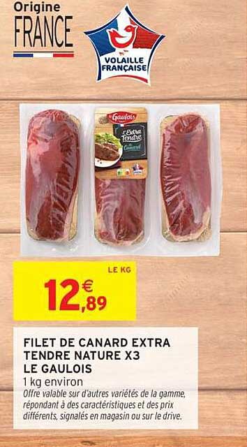 FILET DE CANARD EXTRA TENDRE NATURE X3 LE GAULOIS