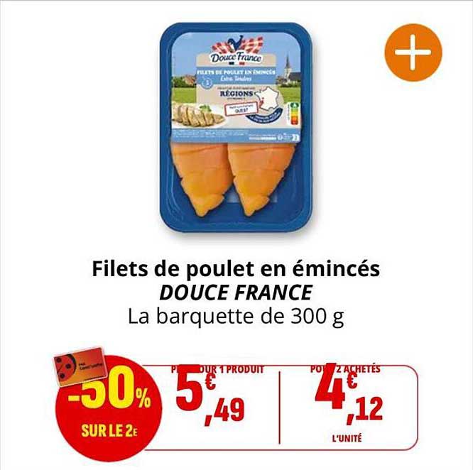 Filets de poulet en émincés DOUME FRANCE