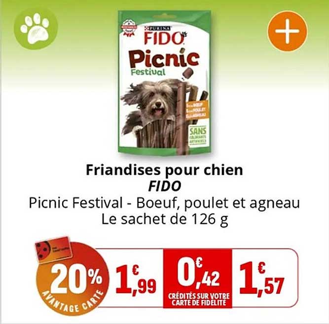 Friandises pour chien FIDO - Picnic Festival - Boeuf, poulet et agneau