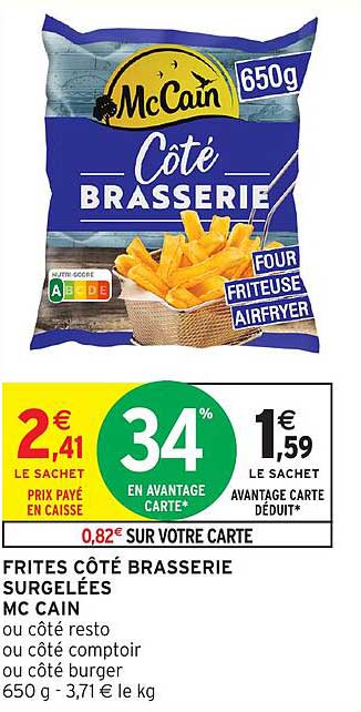FRITES CÔTÉ BRASSERIE SURGELÉES