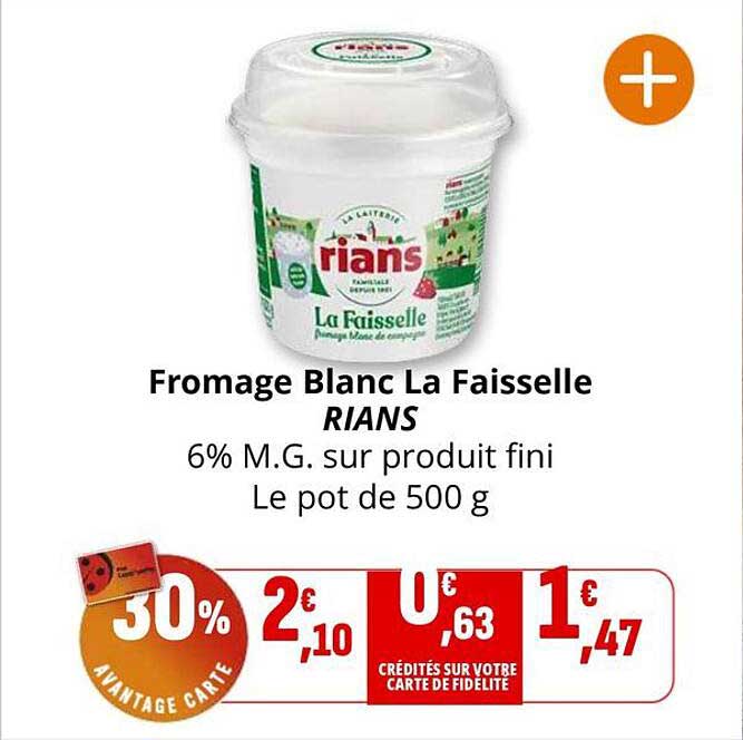 Fromage Blanc La Faisselle RIANS