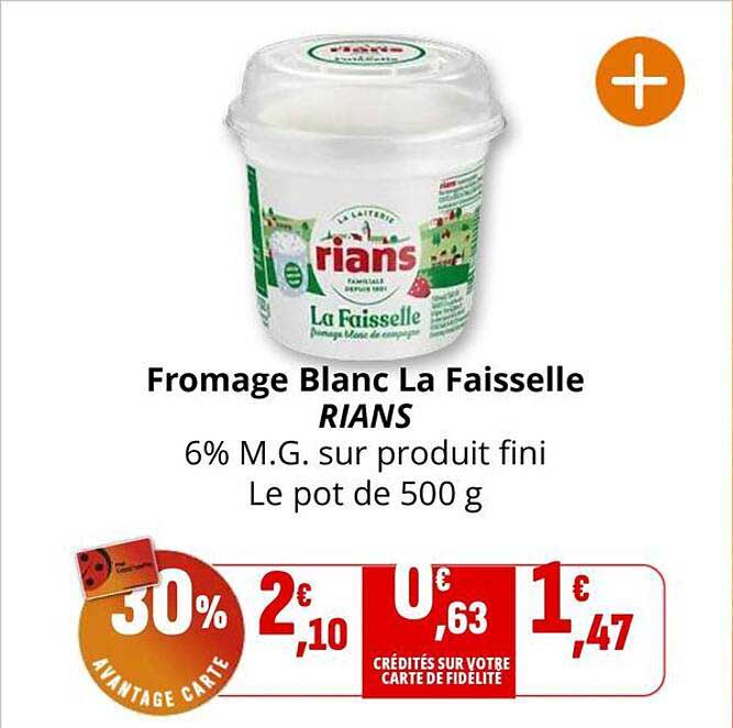 Fromage Blanc La Faisselle RIANS
