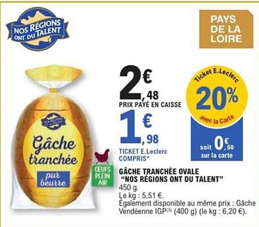 GÂCHE TRANCHÉE OVALE "NOS RÉGIONS ONT DU TALENT"