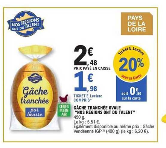 GÂCHE TRANCHÉE OVALE "NOS REGIONS ONT DU TALENT"