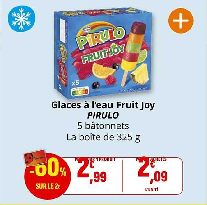 Glaces à l’eau Fruit Joy PIRULO