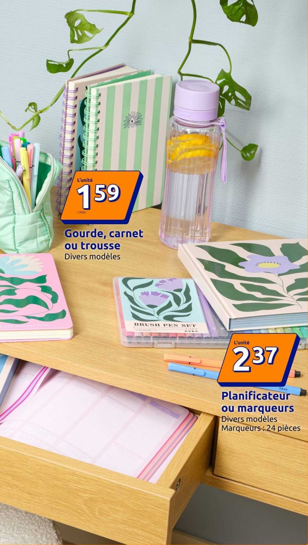 Gourde, carnet ou trousse
