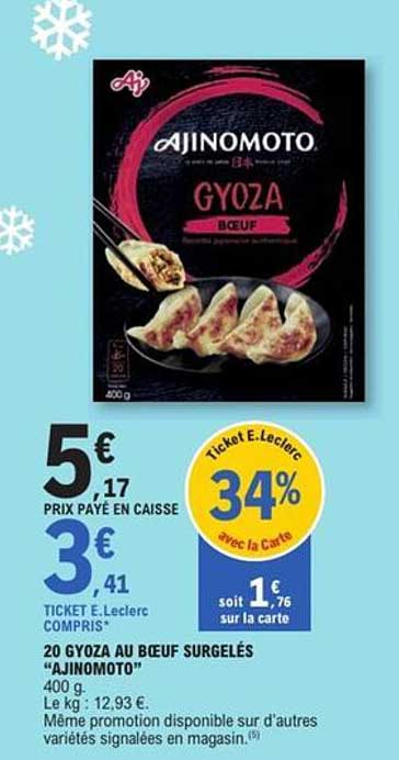 Gyoza Bœuf AJINOmoto - 20 pièces