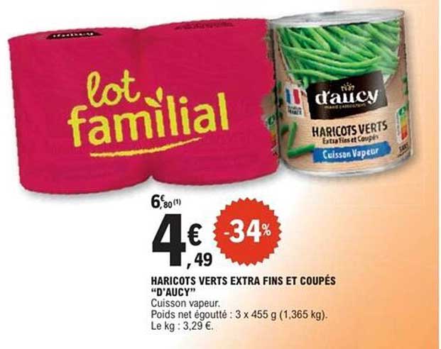 HARICOTS VERTS EXTRA FINS ET COUPÉS “D’AUCY”