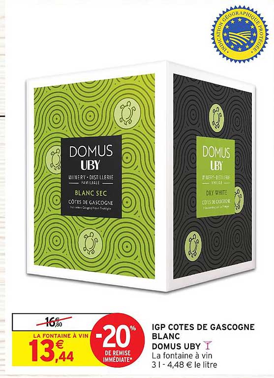 IGP COTES DE GASCOGNE BLANC DOMUS UBY