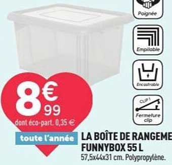 LA BOÎTE DE RANGEMENT FUNNYBOX 55 L