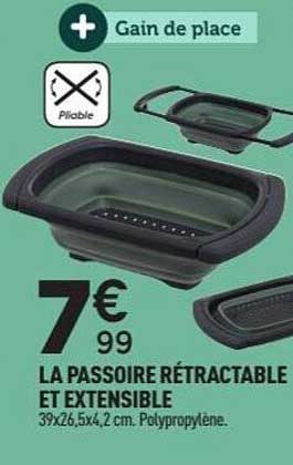 LA PASSOIRE RÉTRACTABLE ET EXTENSIBLE
