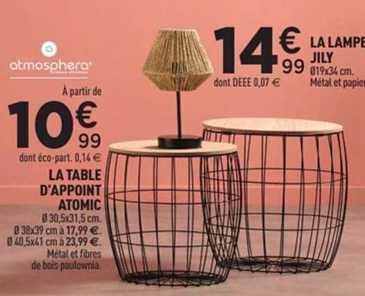 LA TABLE D’APPOINT ATOMIC
