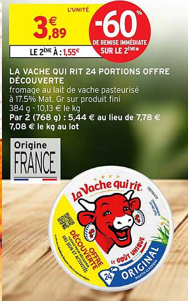 LA VACHE QUI RIT 24 PORTIONS OFFRE DÉCOUVERTE