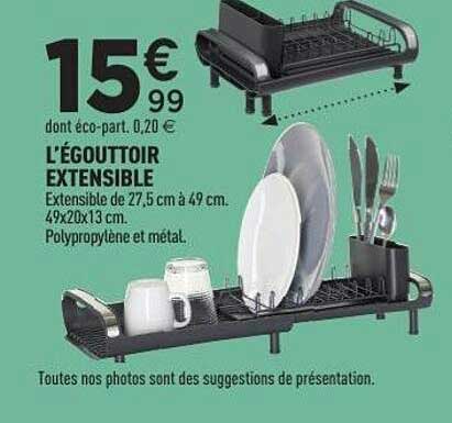 L'ÉGOUTTOIR EXTENSIBLE