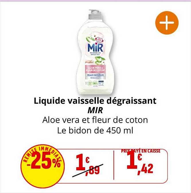 Liquide vaisselle dégraissant MIR
