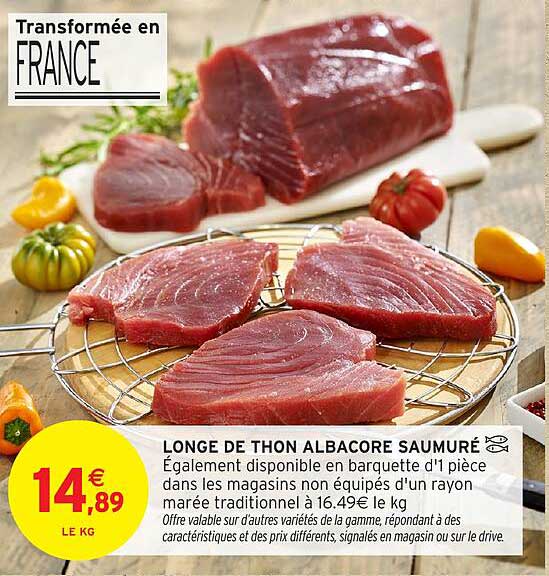 LONGE DE THON ALBACORE SAUMURÉ