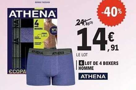 Lot de 4 boxers homme ATHENA