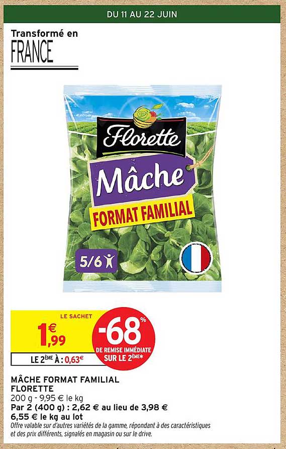 MÂCHE FORMAT FAMILIAL FLORETTE