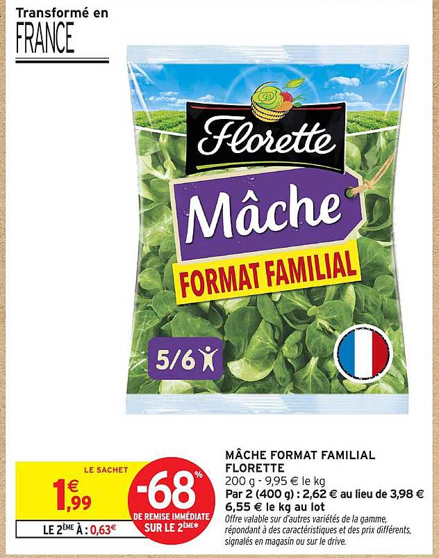 MÂCHE FORMAT FAMILIAL FLORETTE