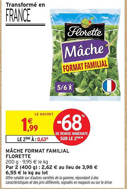 MÂCHE FORMAT FAMILIAL FLORETTE