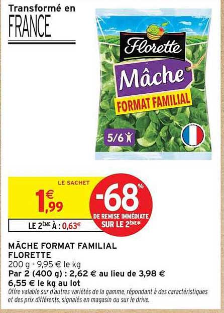 MÂCHE FORMAT FAMILIAL FLORETTE