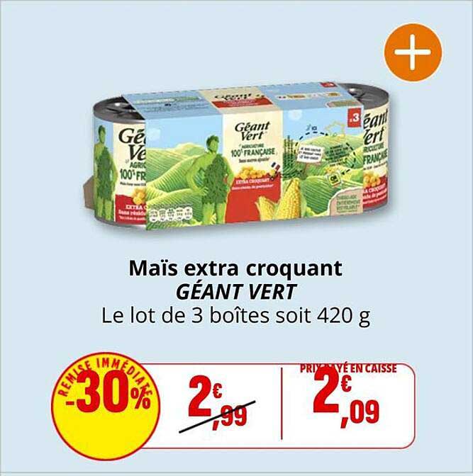 Maïs extra croquant GÉANT VERT