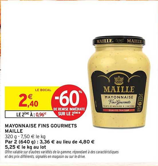 MAYONNAISE FINS GOURMETS MAILLE