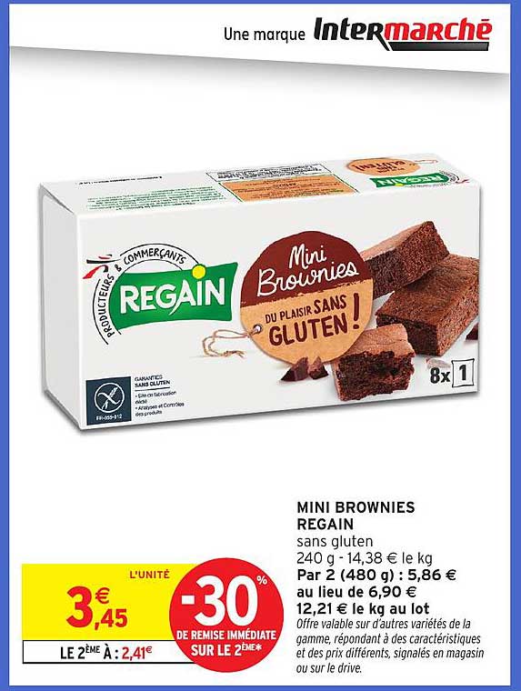 MINI BROWNIES REGHAIN SANS GLUTEN