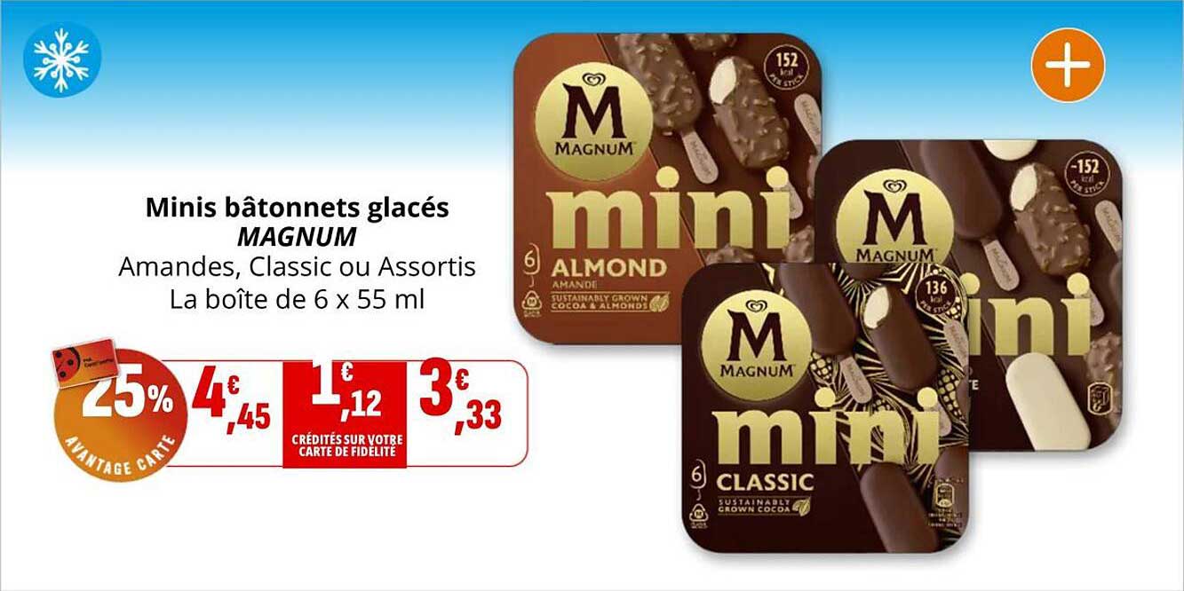 Minis bâtonnets glacés MAGNUM