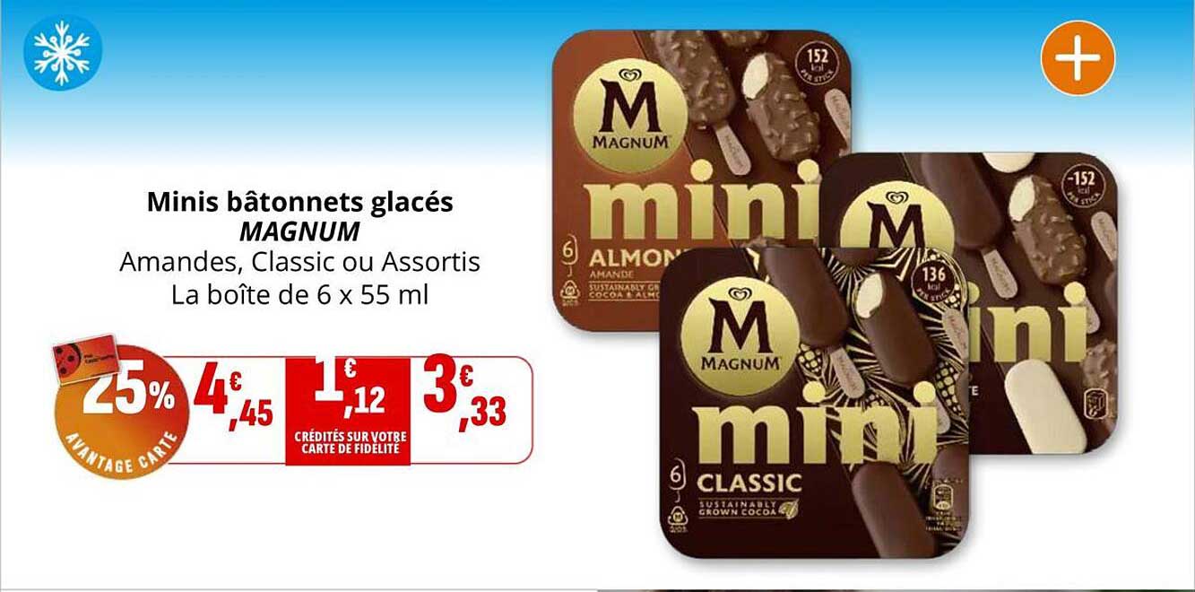 Minis bâtonnets glacés MAGNUM