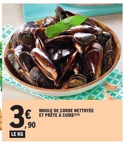 MOULE DE CORDE NETTOYÉE ET PRÊTE À CUISER